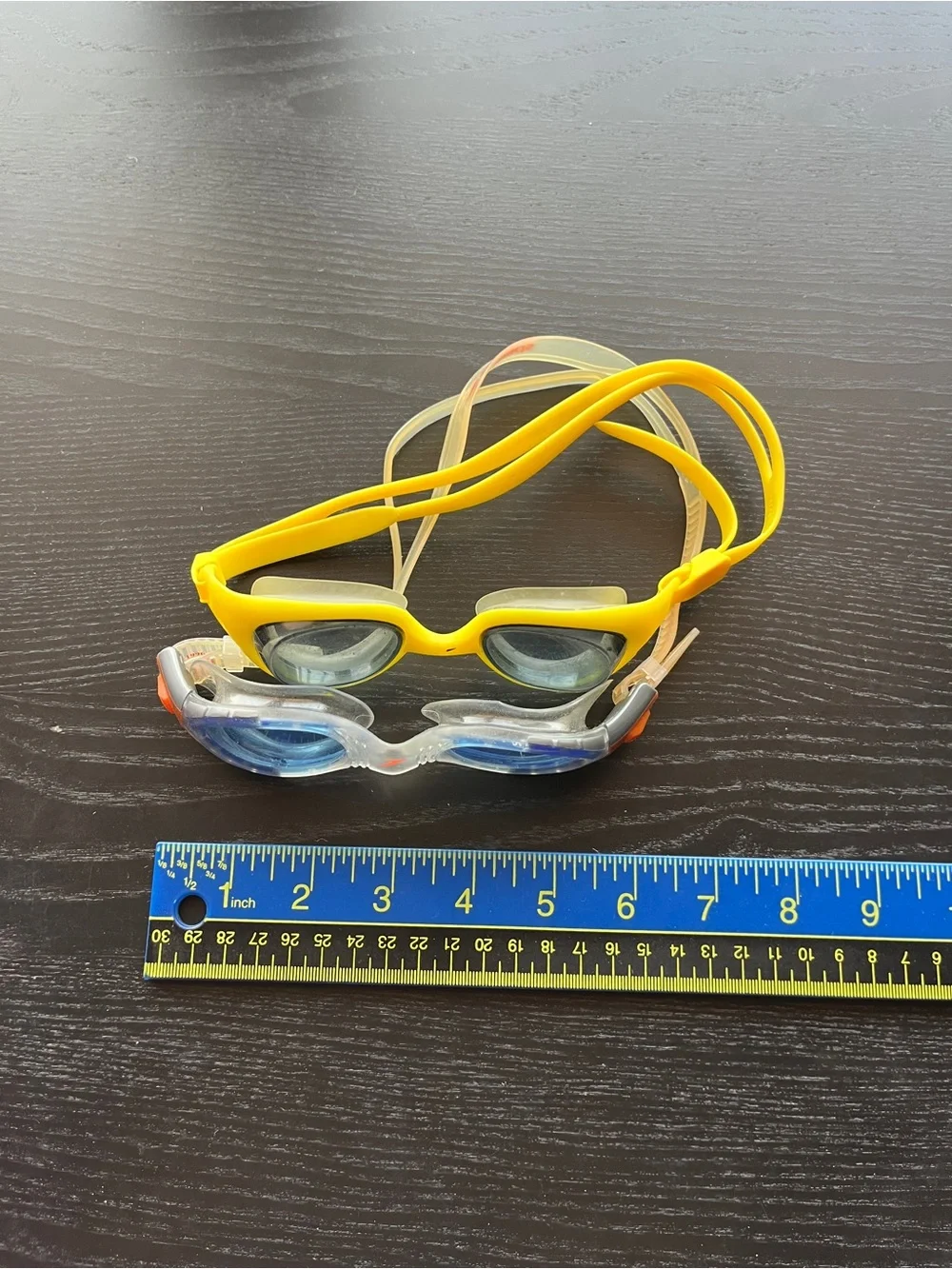 Speedo Swim Goggles Lot Clear Blue Biofuse & Bright Yellow Youth Adult 6.5